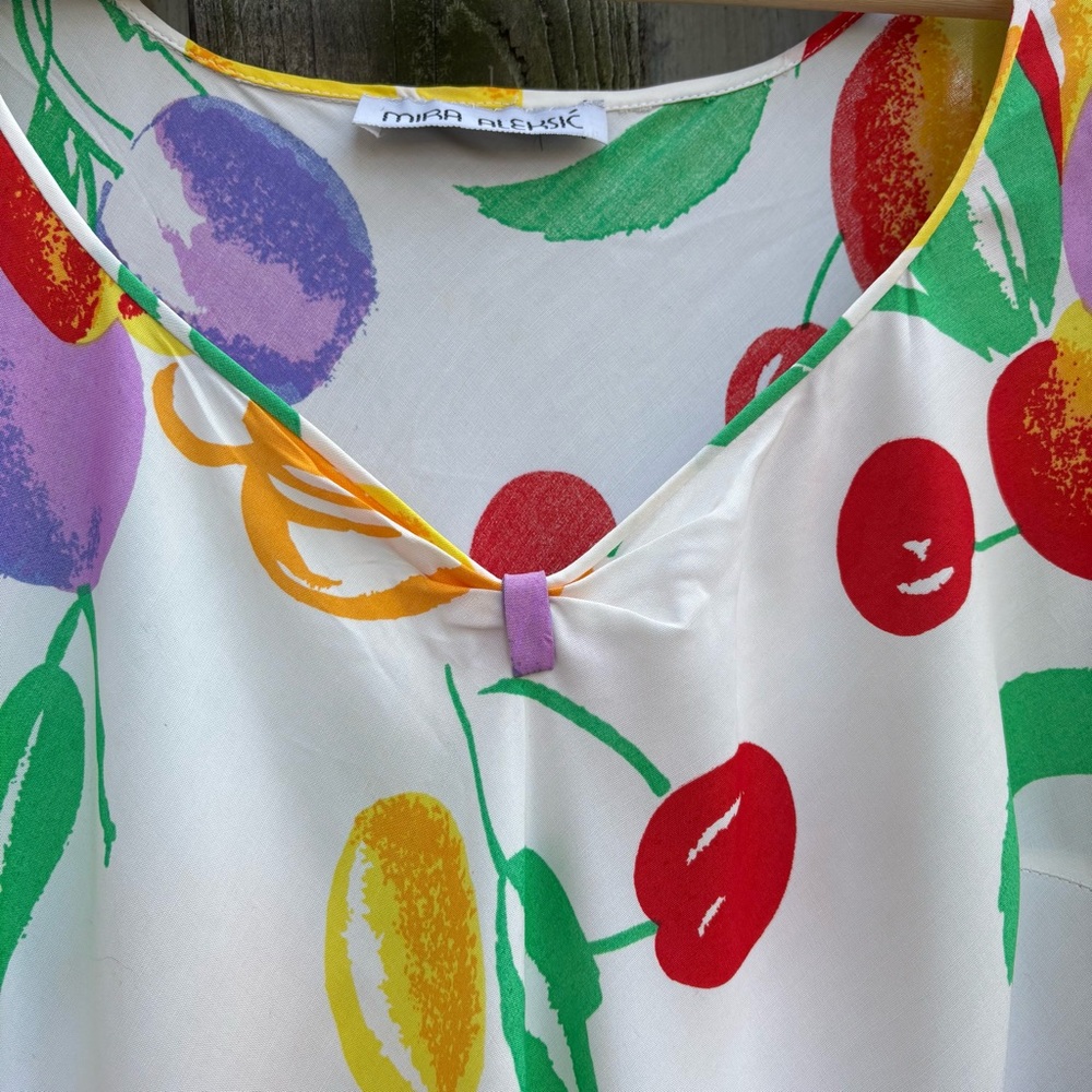 Colorful Fruit Print Maxi Dress - Picture 2 of 8